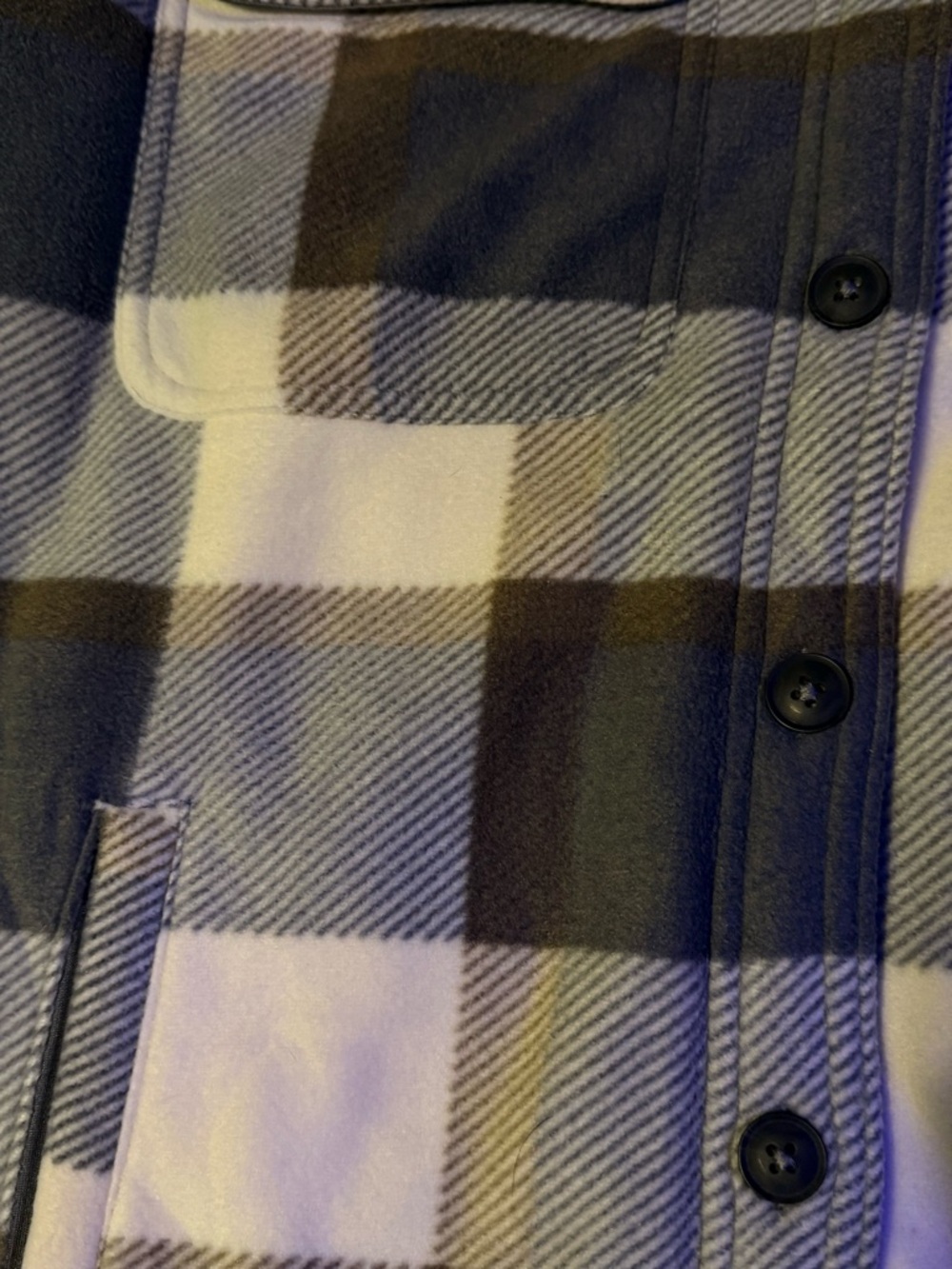 Natural Reflections Gray & Cream Plaid Shacket - Picture 3 of 4